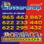 ROTULOS - LUMINOSOS - IMPRESION DIGITAL LETTERSHOP ELCHE Y ALICANTE 622233440